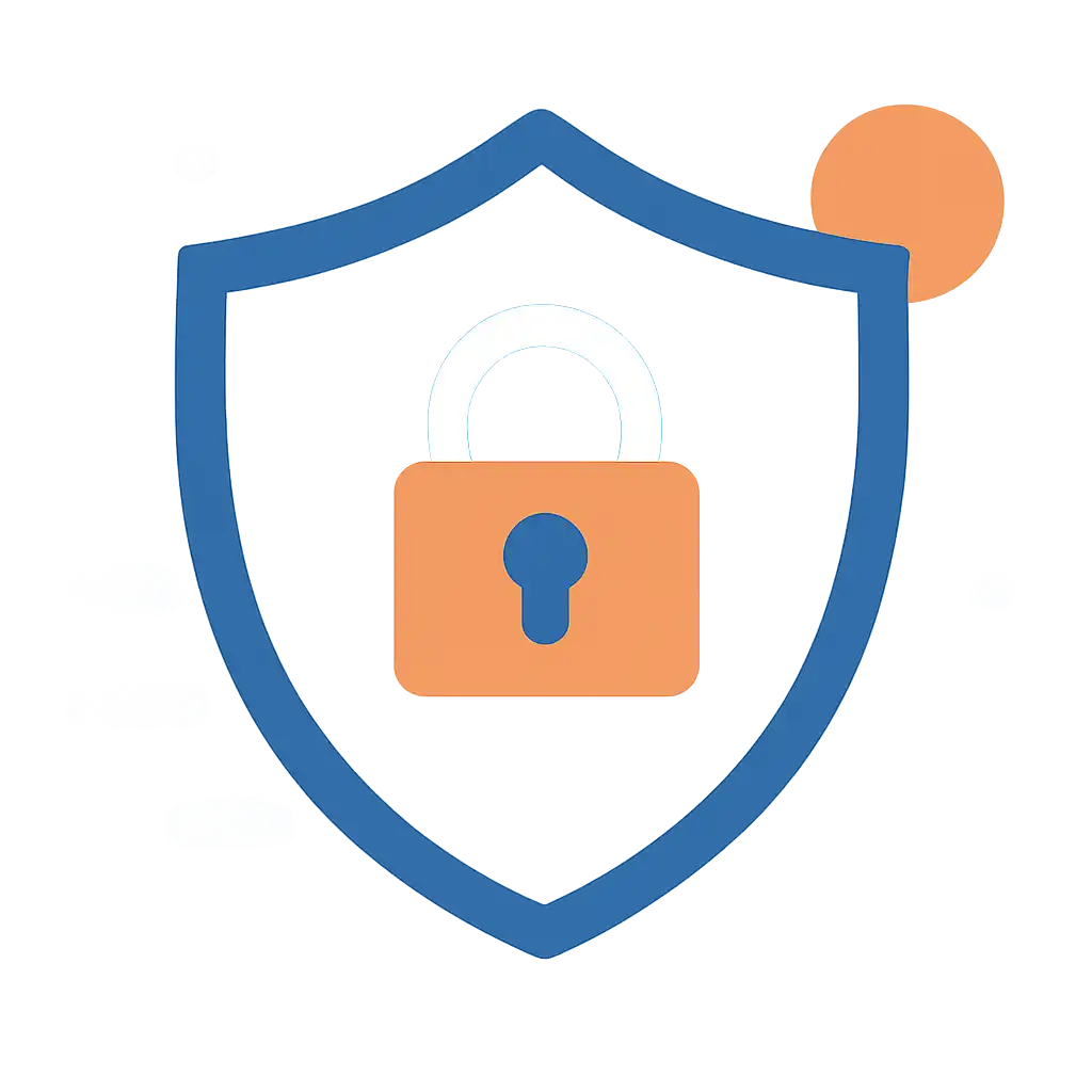 Security shield icon with lock: BDG Game safety visualization